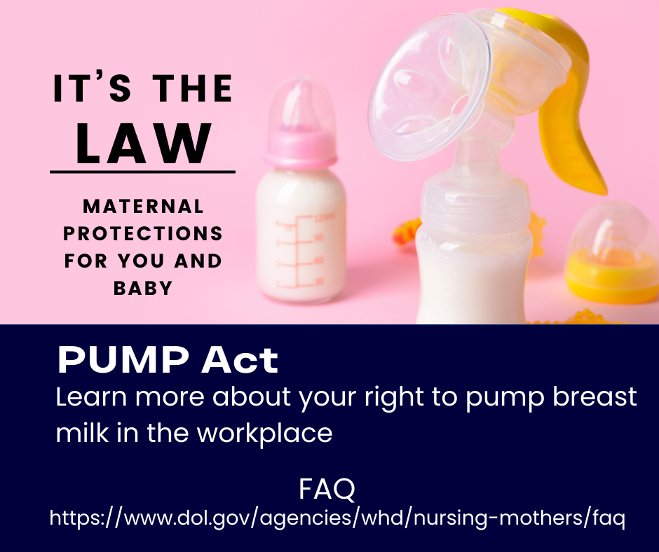 PUMP Act 2022 Workplace Breast Milk Pumping Protection 